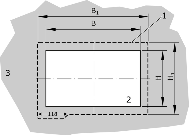 Abmessungen Bediengerät X-TAIRMINAL