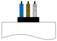 View of connecting cable