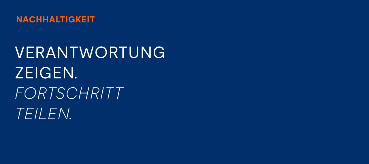 Slider Verantwortung zeigen Fortschritt teilen