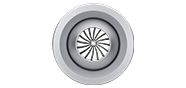 Acoustically and technically optimised, for installation in walls and on rectangular and circular ducts, adjustable – made of plastic