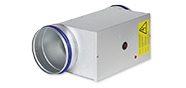For the electric reheating of airflows in circular ducting