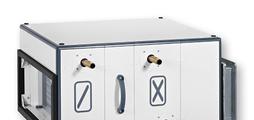 Lufterhitzer-Luftkühler-Modul zur Nacherwärmung und Kühlung der Zuluft, passend zu RLT-Geräten der Serie X-CUBE compact.